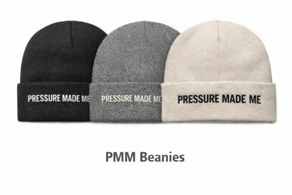 Pressure Made Me™ Beanie Set