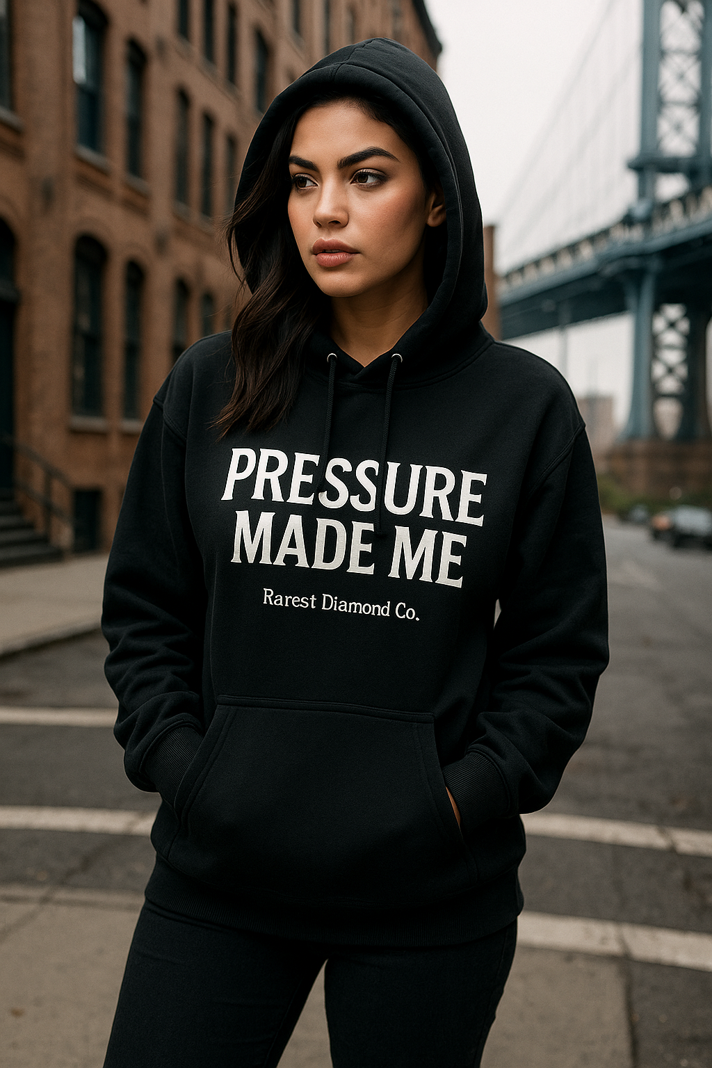 Pressure Made Me Hoodie™-Onyx Black